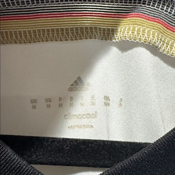 Adidas White Soccer Jersey with Red and Black Stripes - Picture 3 of 5